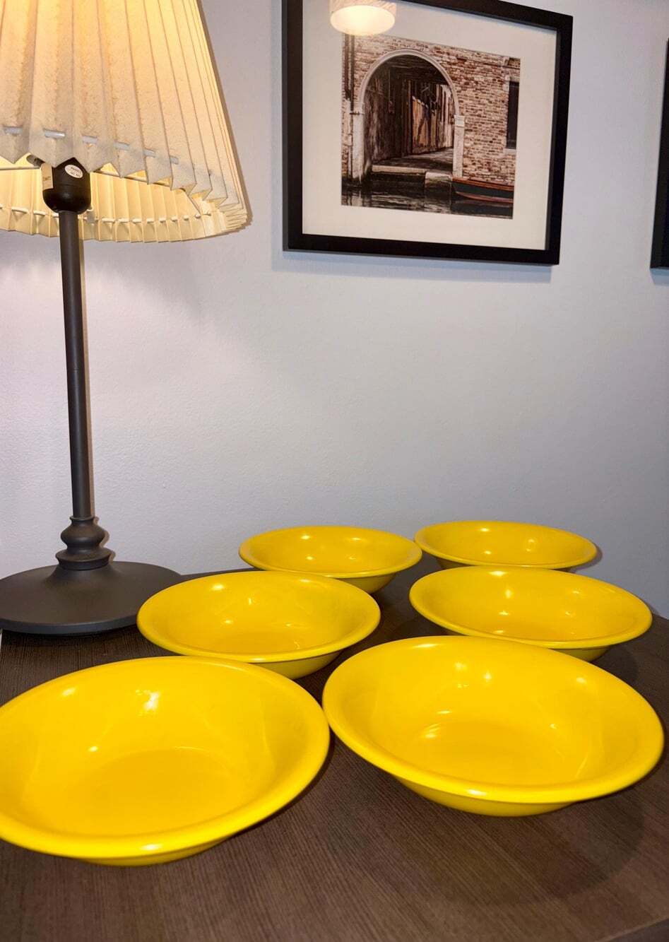Set of 6 Vintage Color by Kasen Bright Yellow Melamine Bowls - Peter Pan Industr